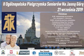 II Ogólnopolska Pielgrzymka Seniorów na Jasną Górę plakat